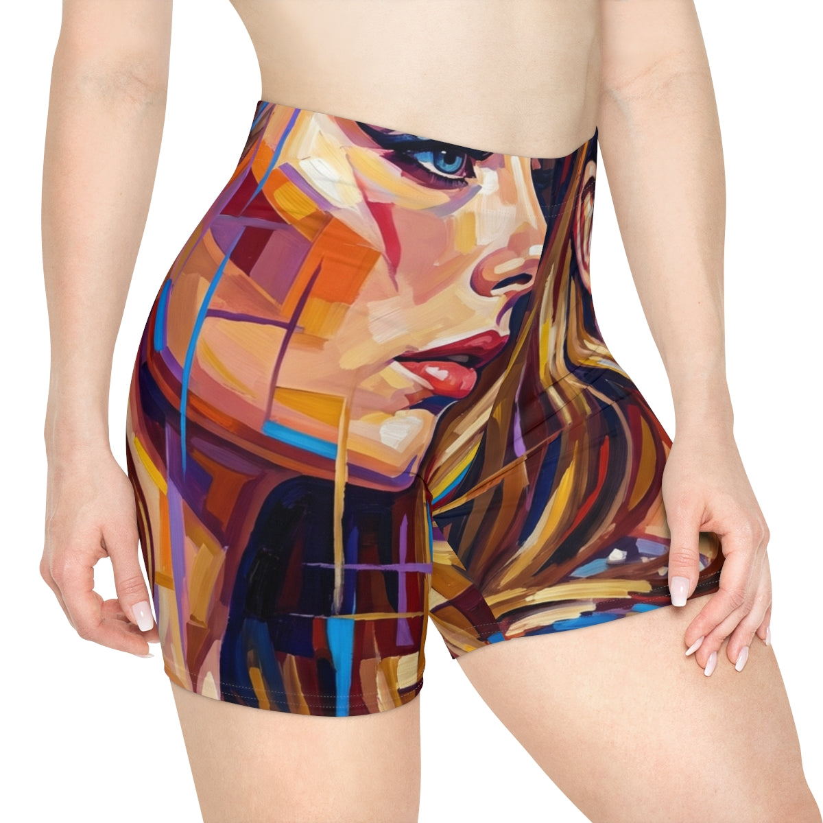 Women's Biker Shorts - Shattered Elegance | Echovira Gallery