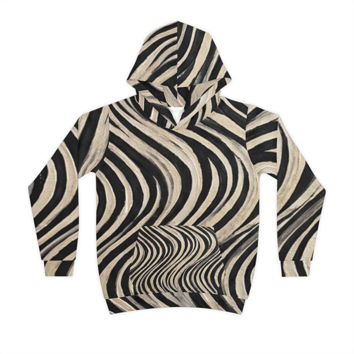 Children's Hoodie with Abstract Modern Waves