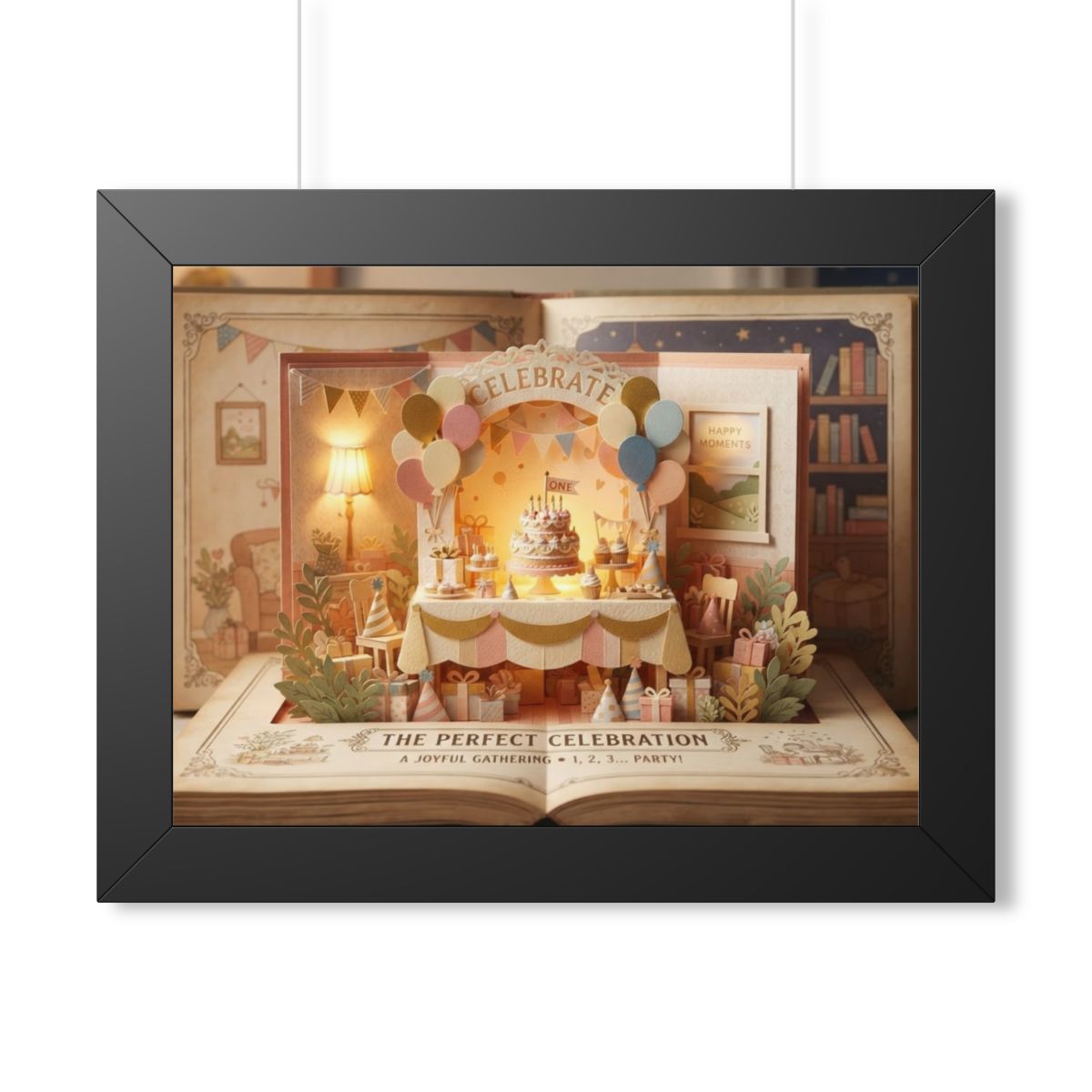 Framed Horizontal Poster - Storybook World — Black (14×11......