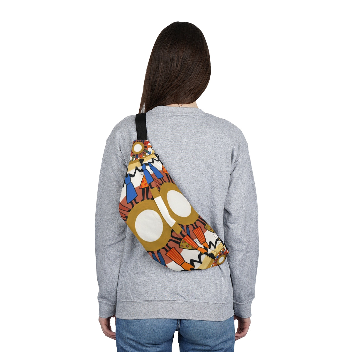 Large Fanny Pack - Unity Mandala Folk Art | Echovira Gallery