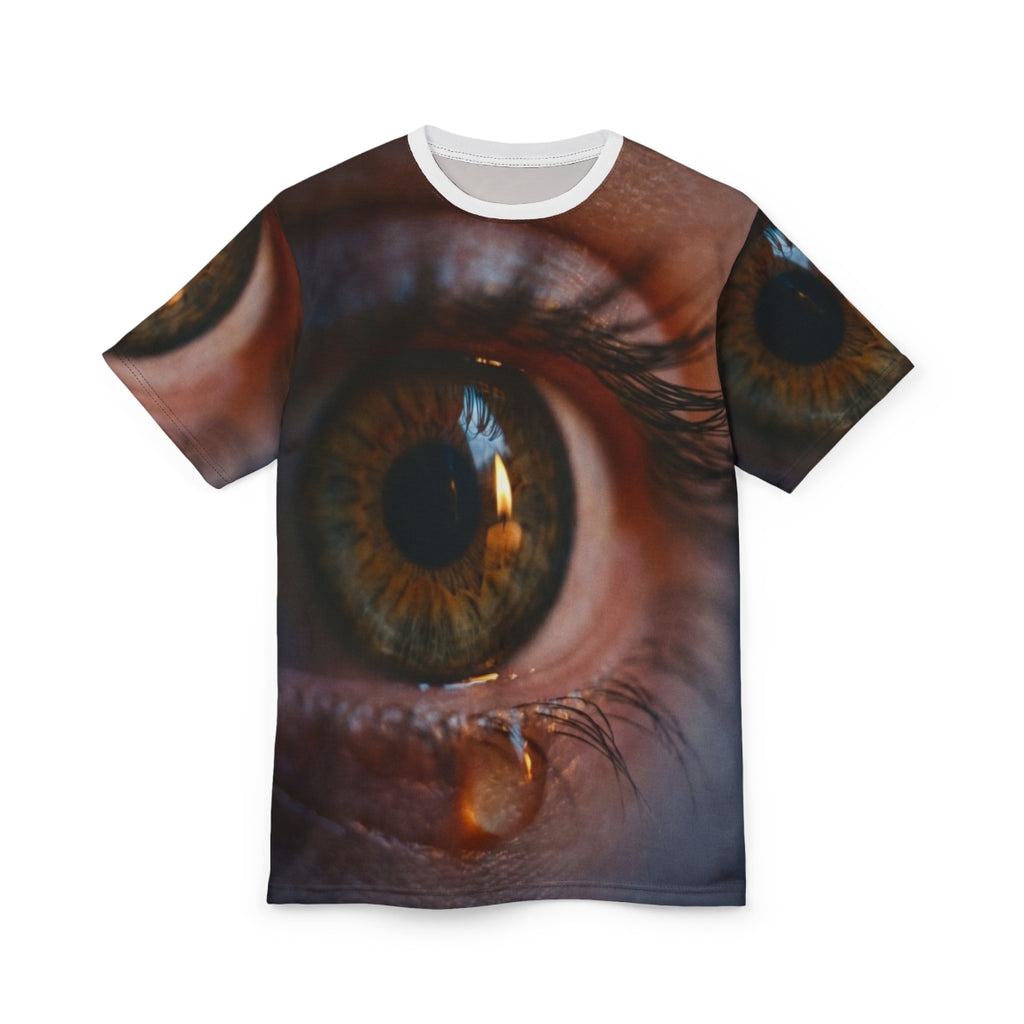 Men's Unisex Cut & Sew Tee - Amber Iris Reflection Fine Art...