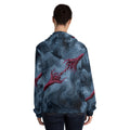 Women's Full-Zip Hoodie with Abstract Art