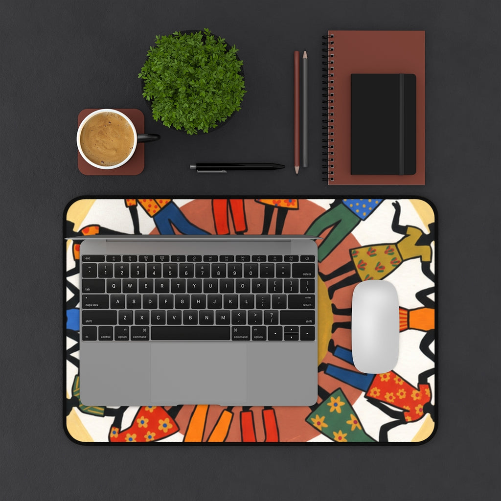 Desk Mat - Unity Mandala Folk Art | Echovira Gallery
