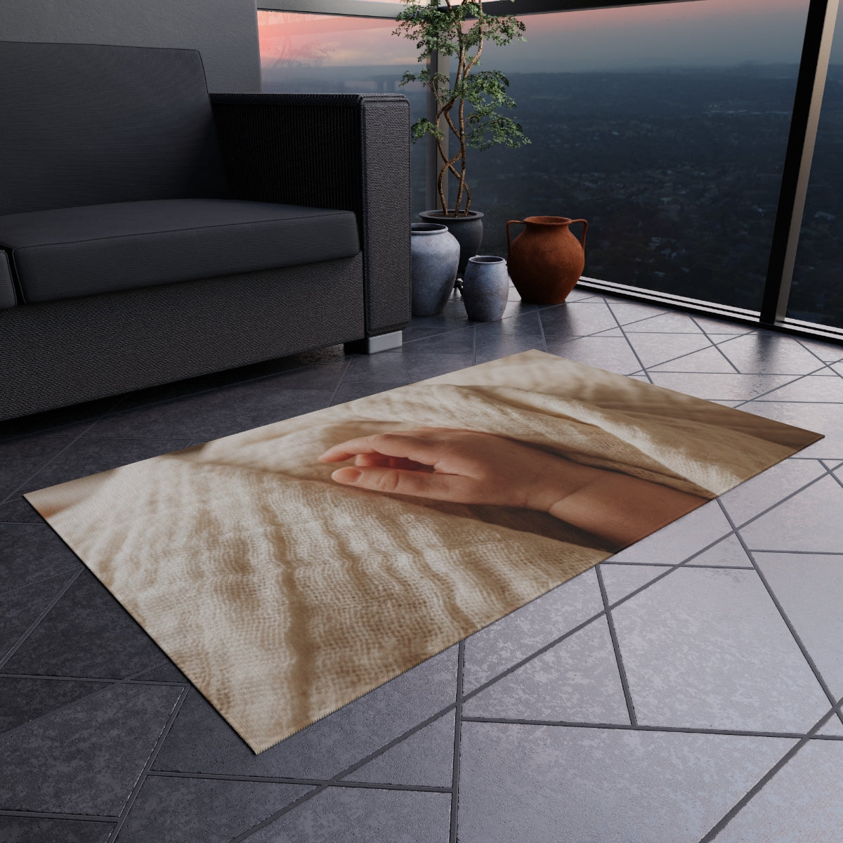 Outdoor Rug - Cozy Patio Linen | Echovira Gallery