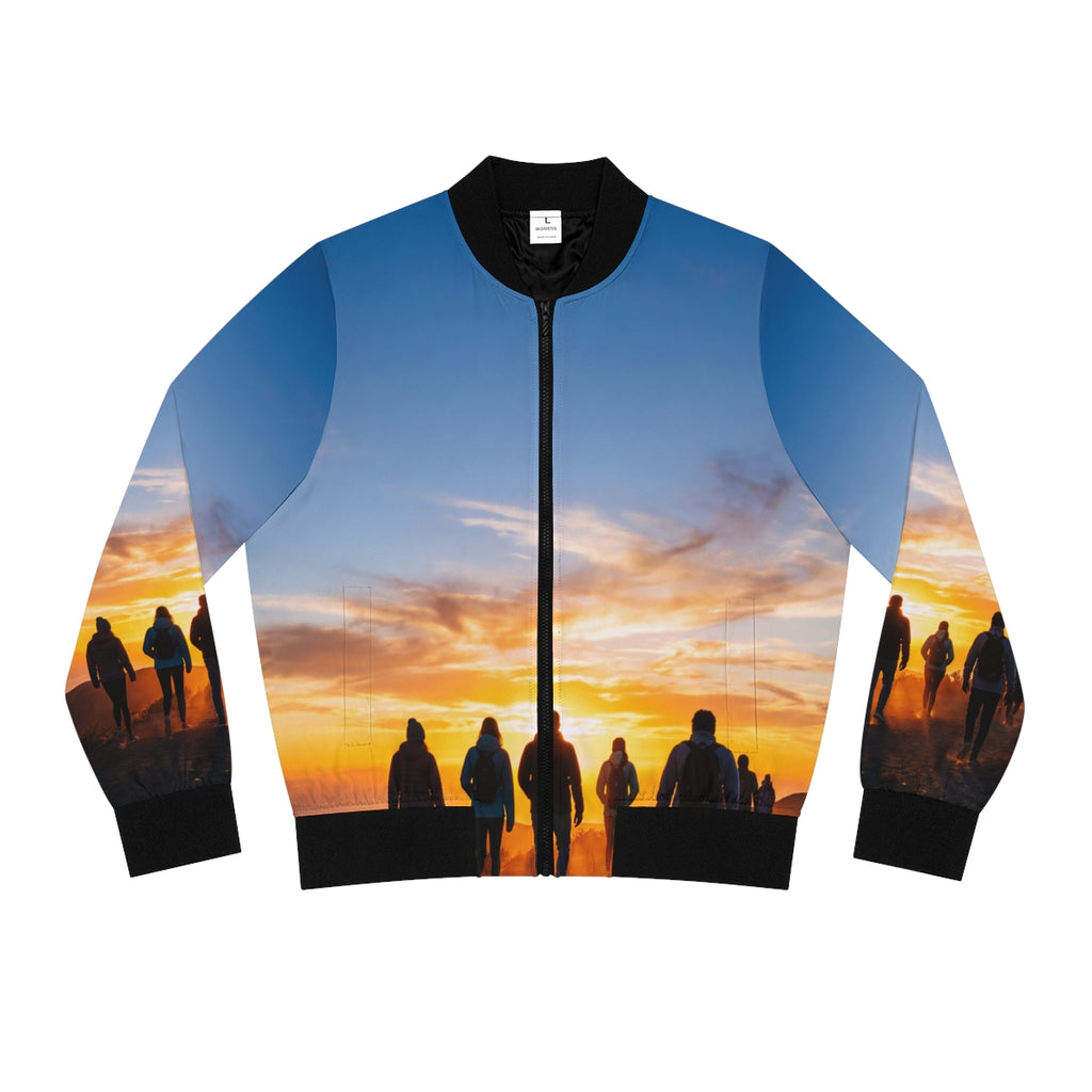 Women's Bomber Jacket - Golden Hiker Dawn