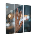 Rainy City Window Acrylic Print Portrait
