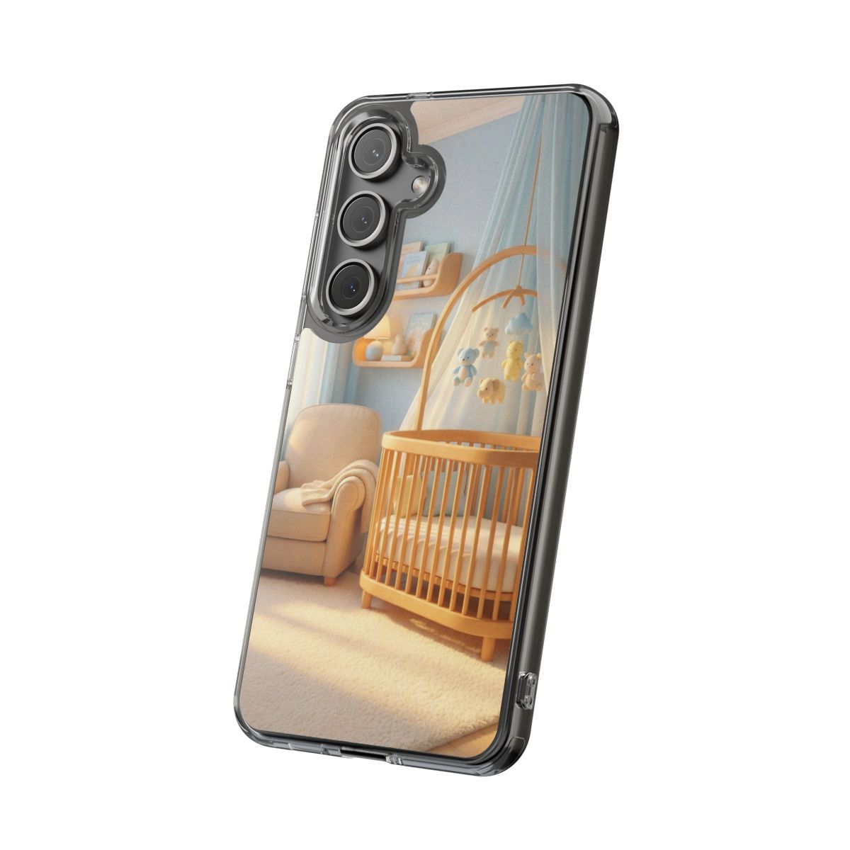 Clear Impact-Resistant Cases - Soft Blue Clear Phone Case...
