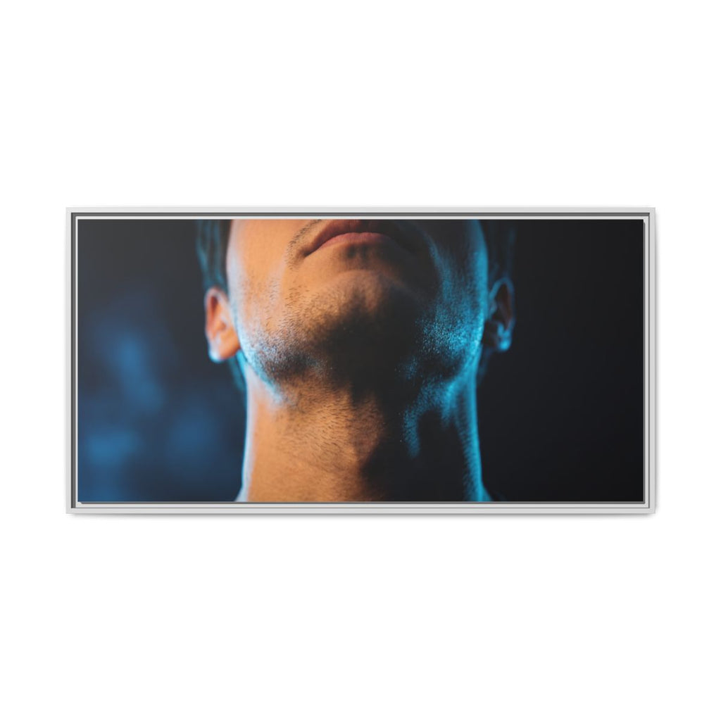 Framed Matte Canvas - Neon Pulse Core — White / 1.25"