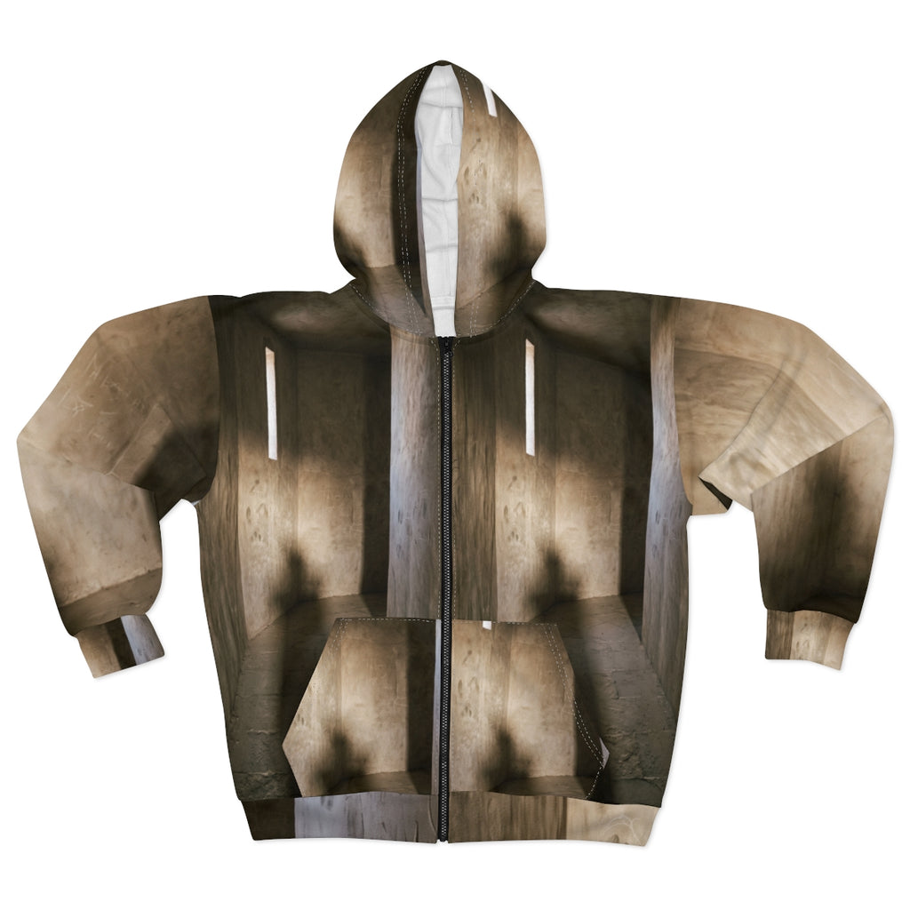 Unisex Zip Hoodie - Shadows of the Citadel moody... |...