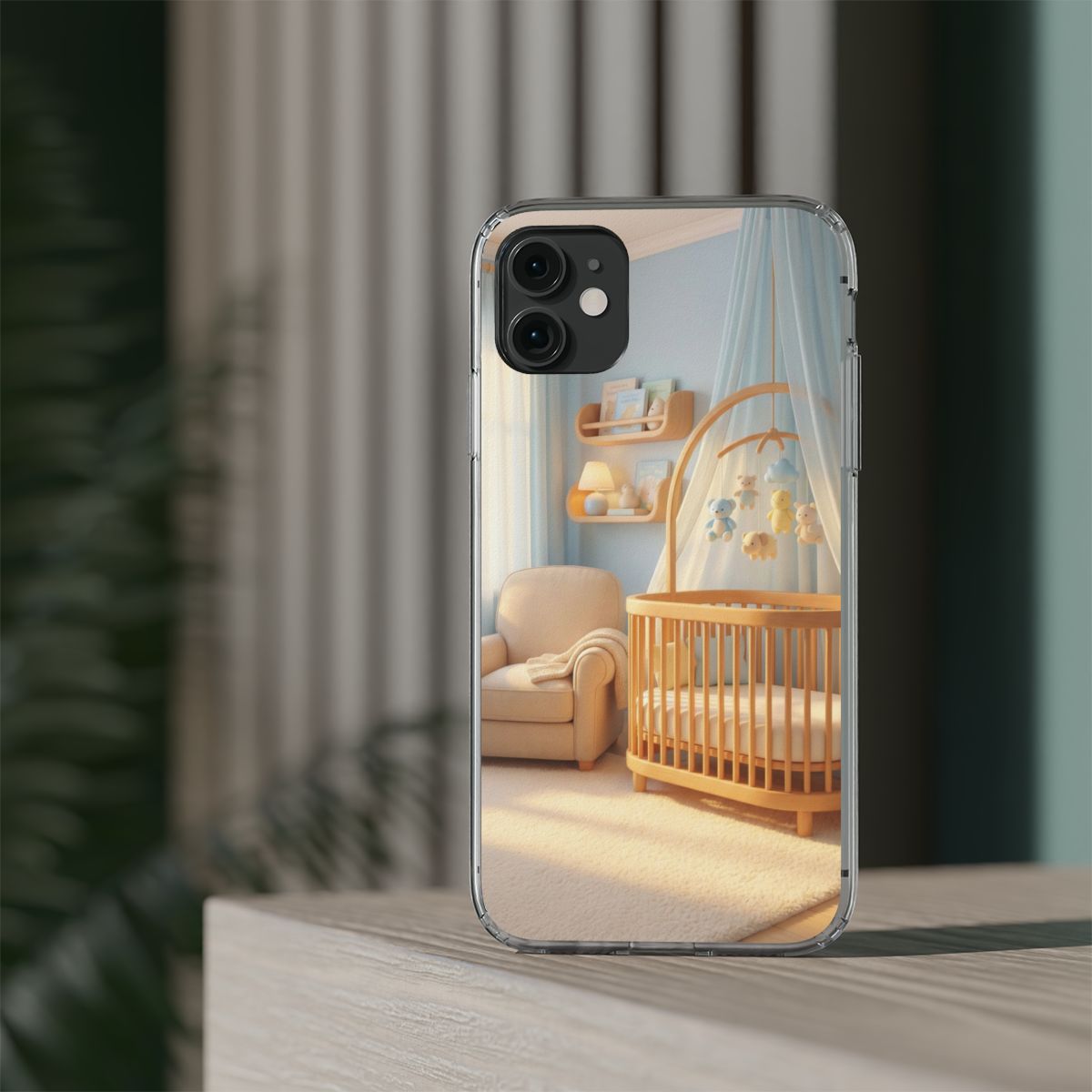 Clear Impact-Resistant Cases - Soft Blue Clear Phone Case...