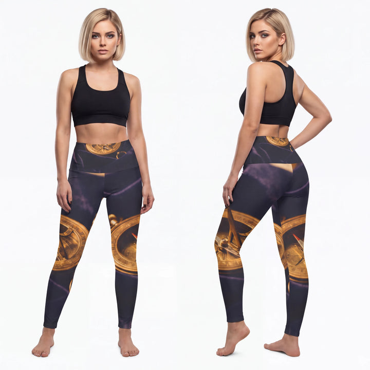 Women's Yoga Pants - Antique Sundial Radiance