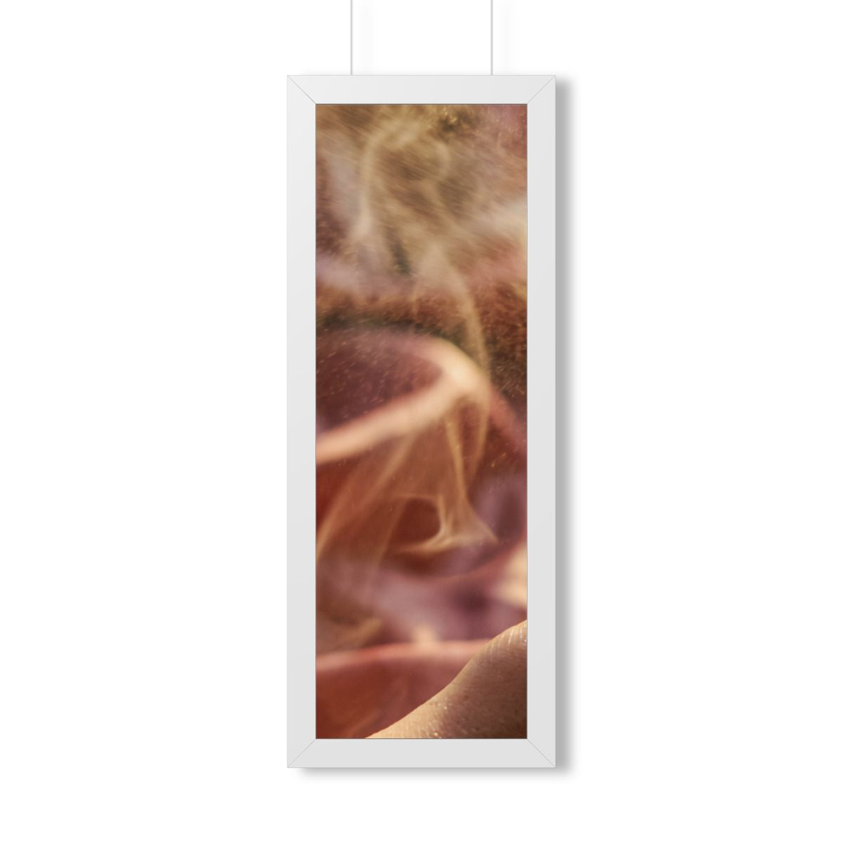 Framed Vertical Poster - Golden Mist Perfume Ritual Art —......