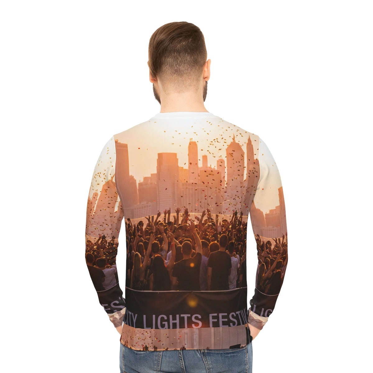 Men's Lightweight Sweatshirt - City Lights | Echovira...