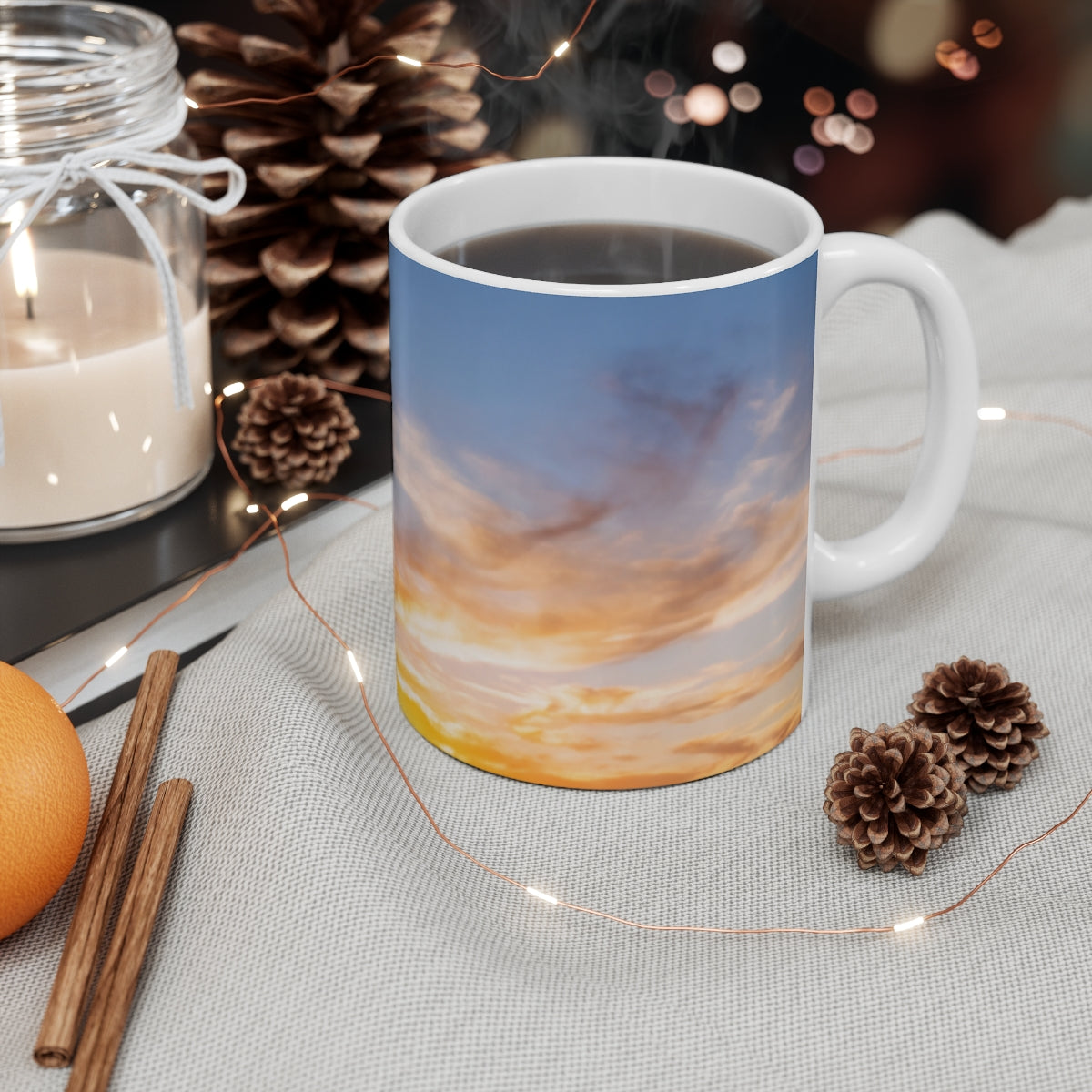 11oz White Mug - Golden Journey
