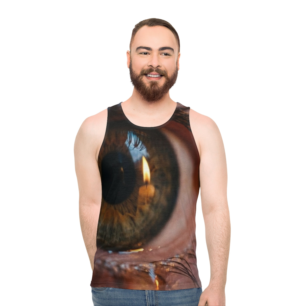 Men's Unisex Tank Top - Amber Iris Reflection Fine Art Print...