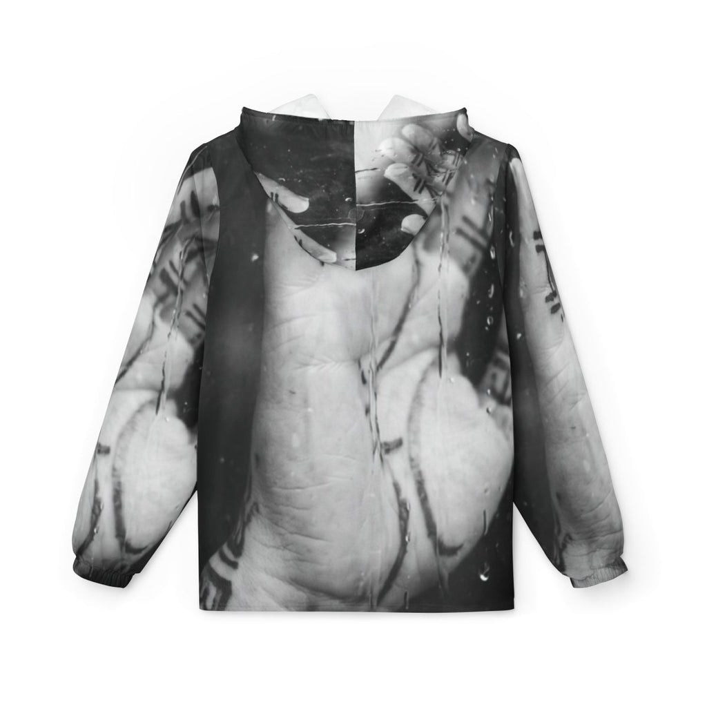 Unisex Windbreaker Jacket - Melancholy Rain Black and White...