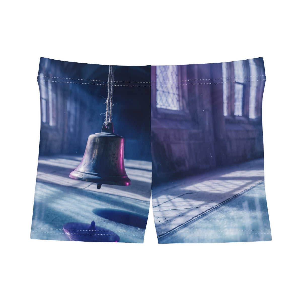 Women's Shorts with Gothic Bell Art