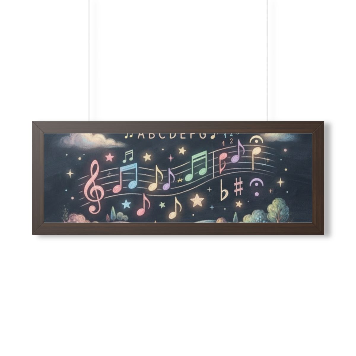 Framed Horizontal Poster - Melody Meadows — Walnut (14×11......