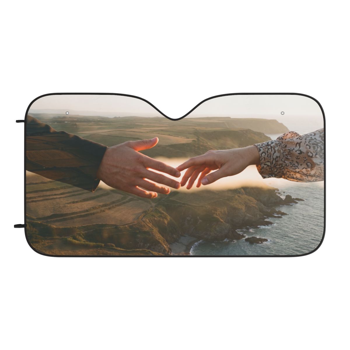 Car Sun Shades - The Infinite Touch | Ethereal Coastal Art...