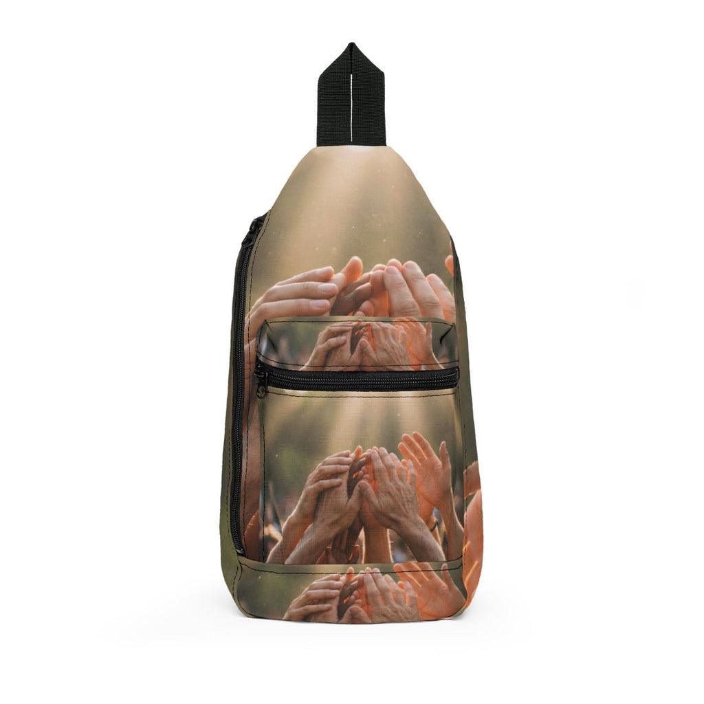Sling Bag - Golden Rays of Unity Wall Art | Echovira Gallery