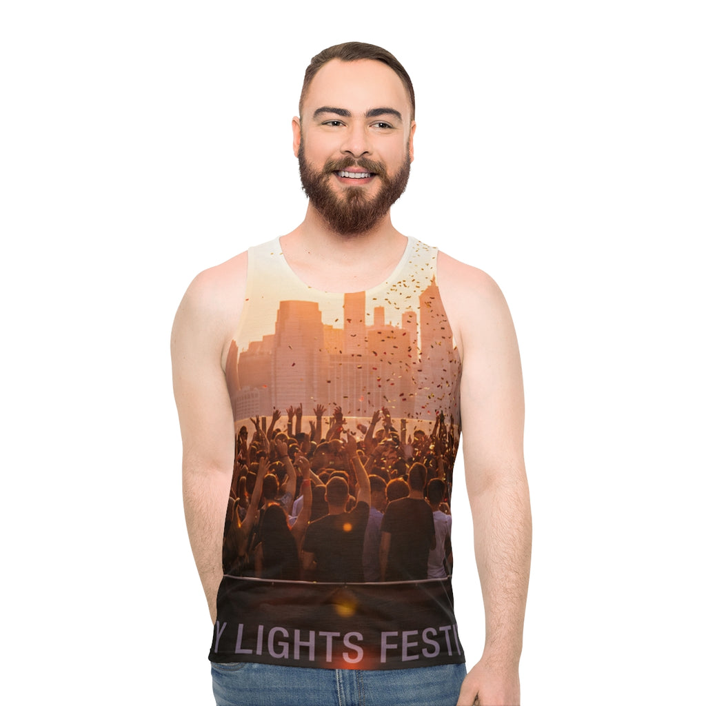 Men's Tank Top - City Lights Festival | Echovira Gallery