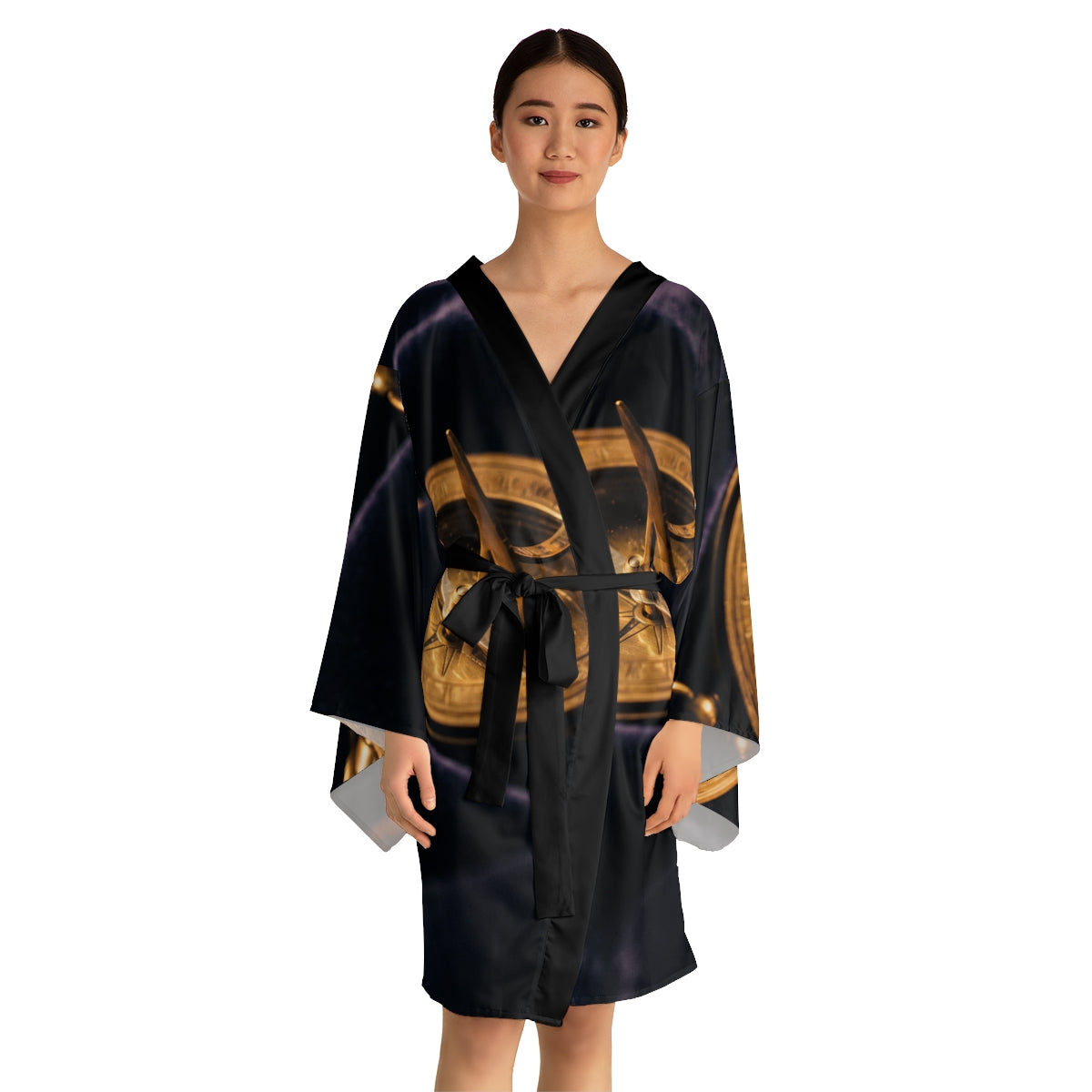 Sundial Compass Long Sleeve Kimono Robe
