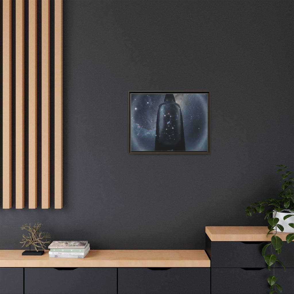 Framed Matte Canvas - Cosmic Sentinel — Espresso / 1.25"......