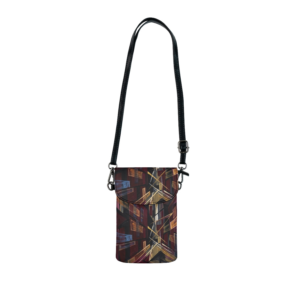 Small Cell Phone Wallet - Urban Glow | Echovira Gallery