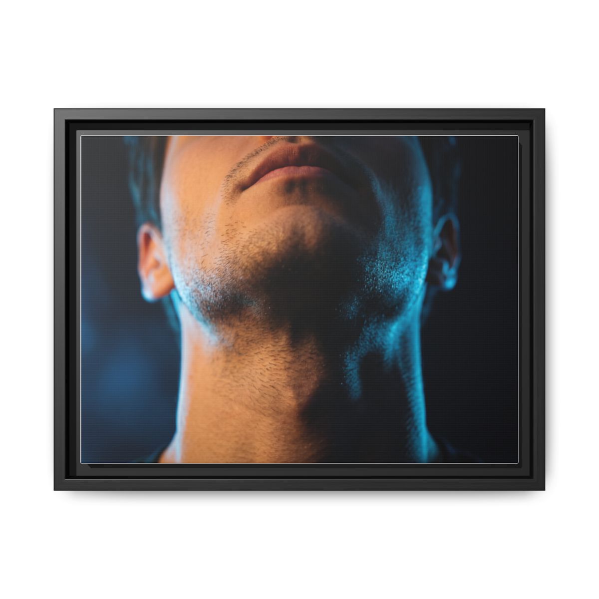 Framed Matte Canvas - Neon Pulse Core — Black / 1.25"