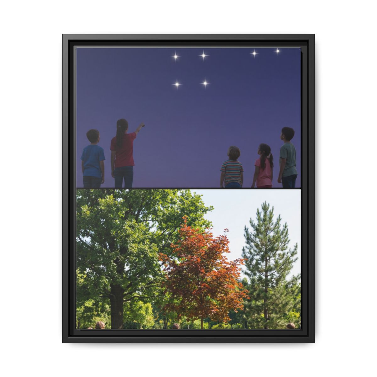 Gerahmte Leinwand (matt) - Discovery — Schwarz / 3,18 cm
