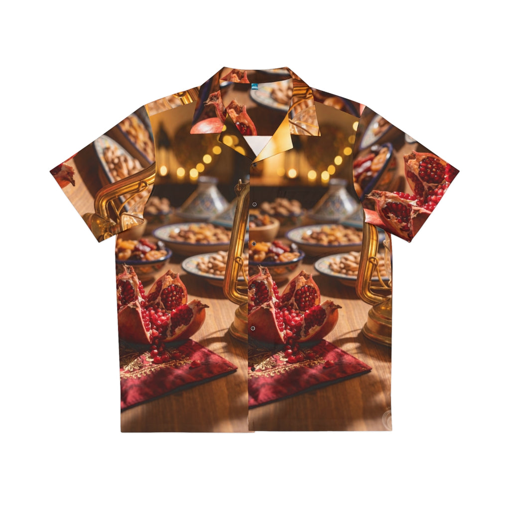 Men's Hawaiian Shirt - Amber Harvest Feast | Echovira...