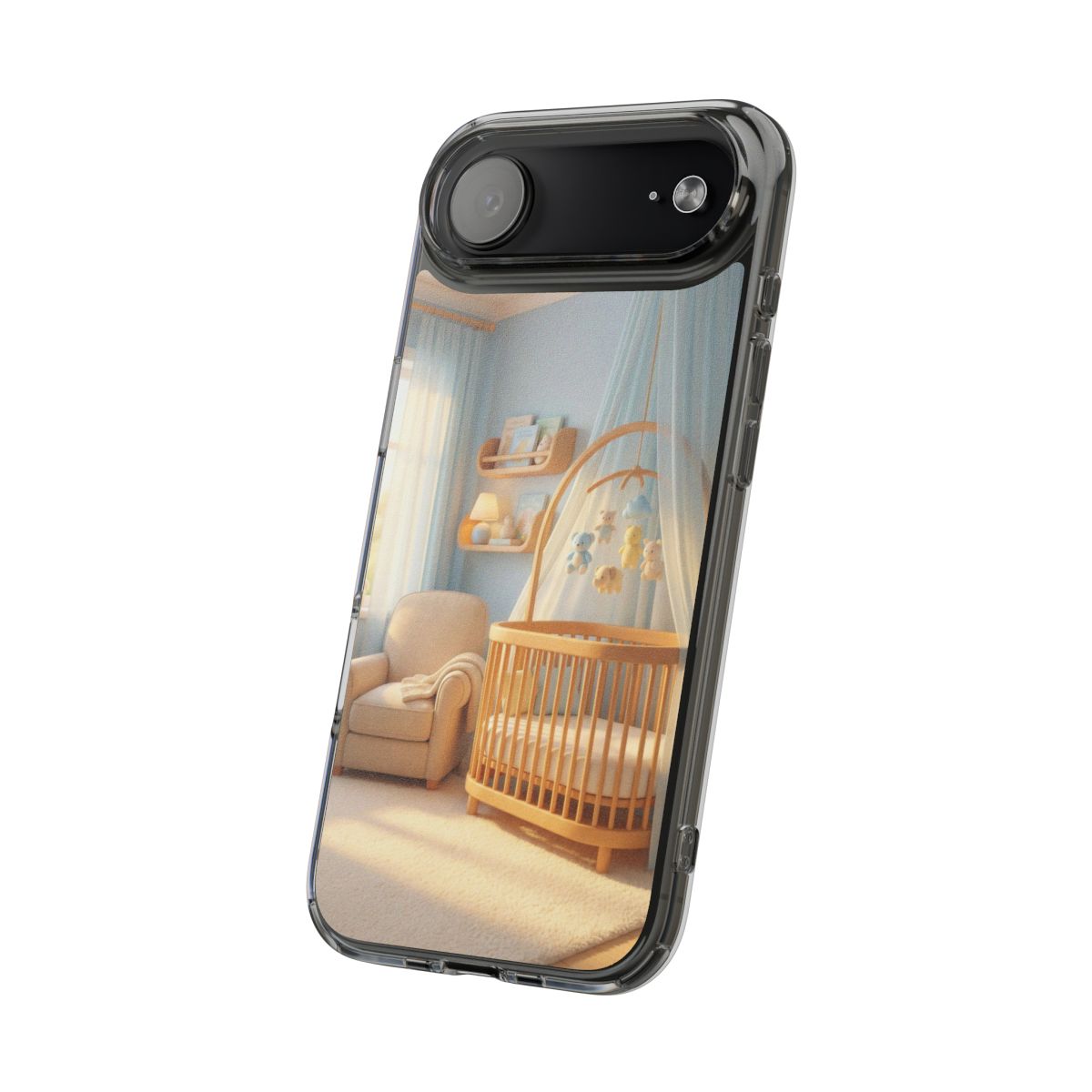 Clear Impact-Resistant Cases - Soft Blue Clear Phone Case...