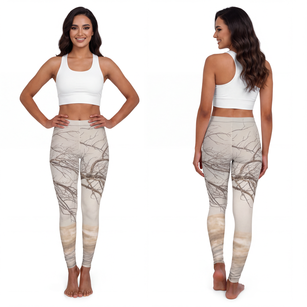 Women's Casual Spandex Leggings - Winter Branch Solitude......