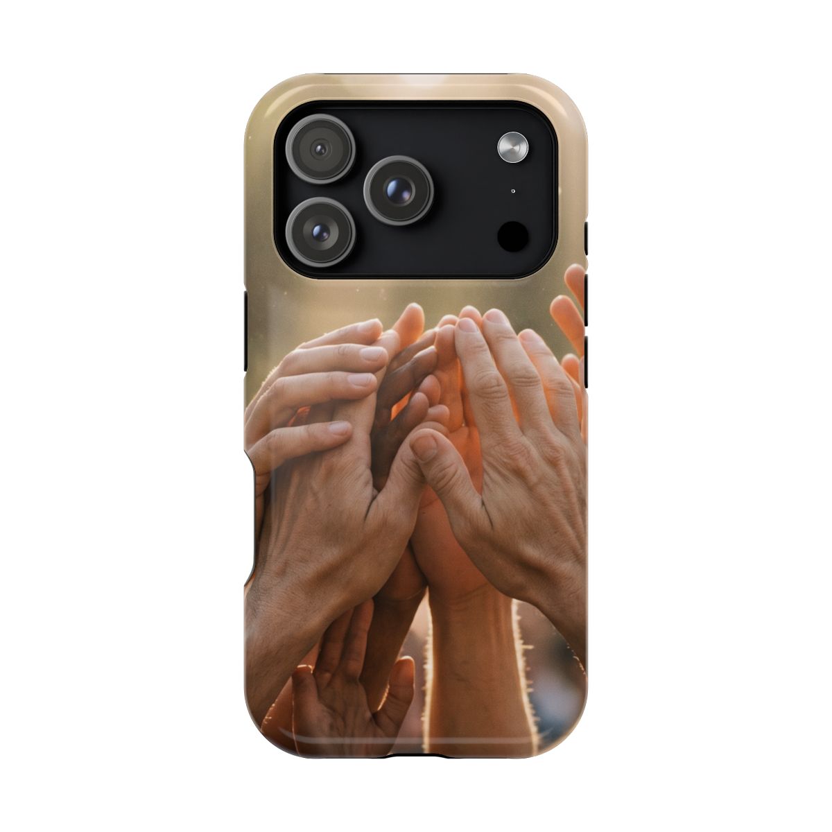 Impact-Resistant Cases - Golden Rays of Unity Wall Art |...