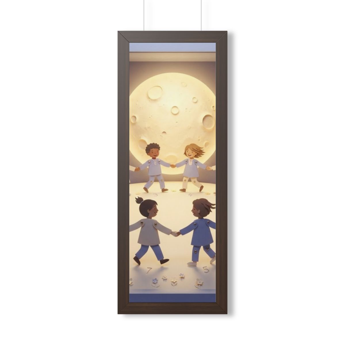 Framed Vertical Poster - Moonlit Lullaby — Walnut (11×14......