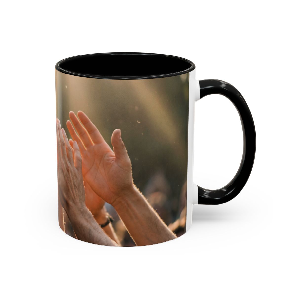 Accent Coffee Mug - Golden Rays of Unity Wall Art | Echovira...