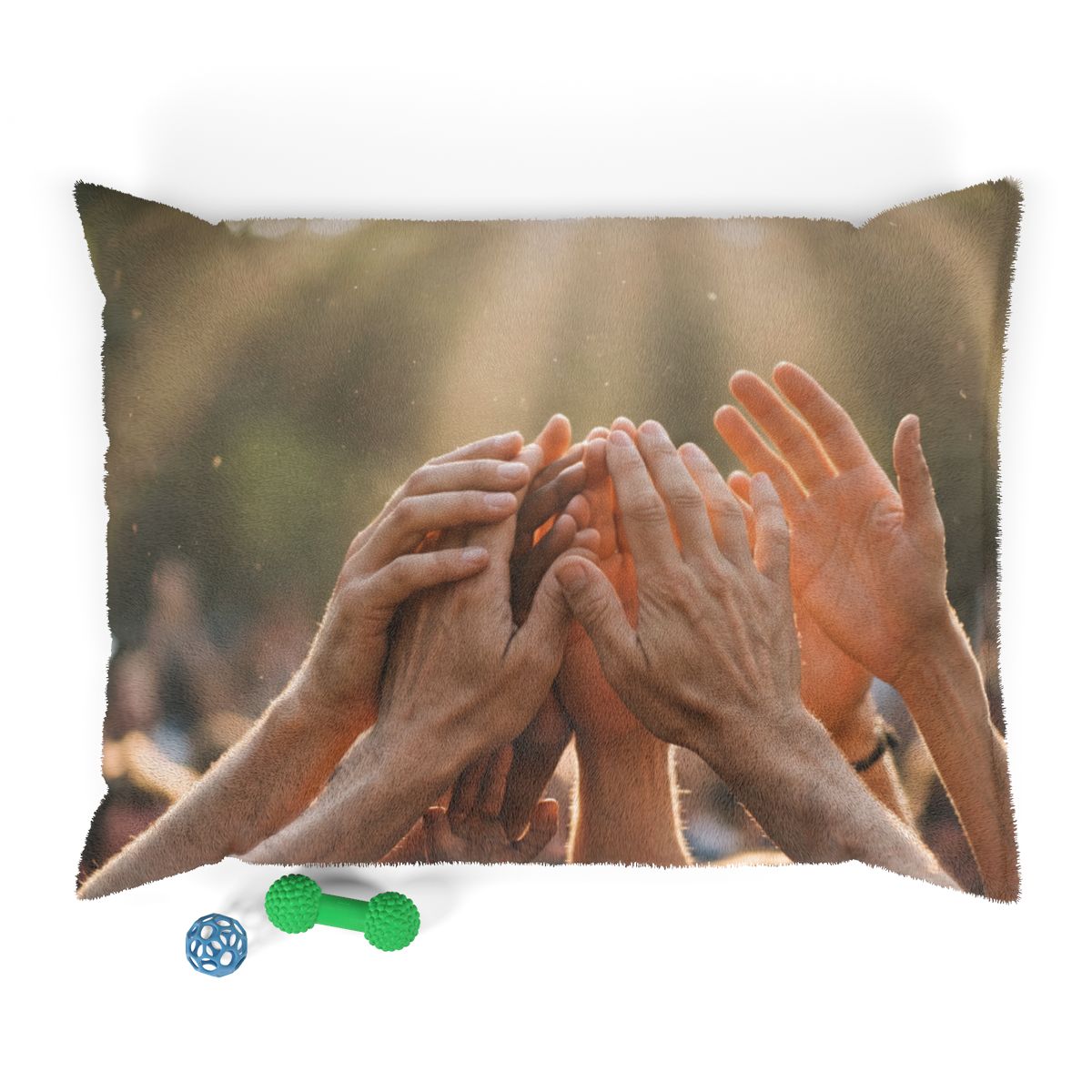 Pet Bed - Golden Rays of Unity Wall Art | Echovira Gallery