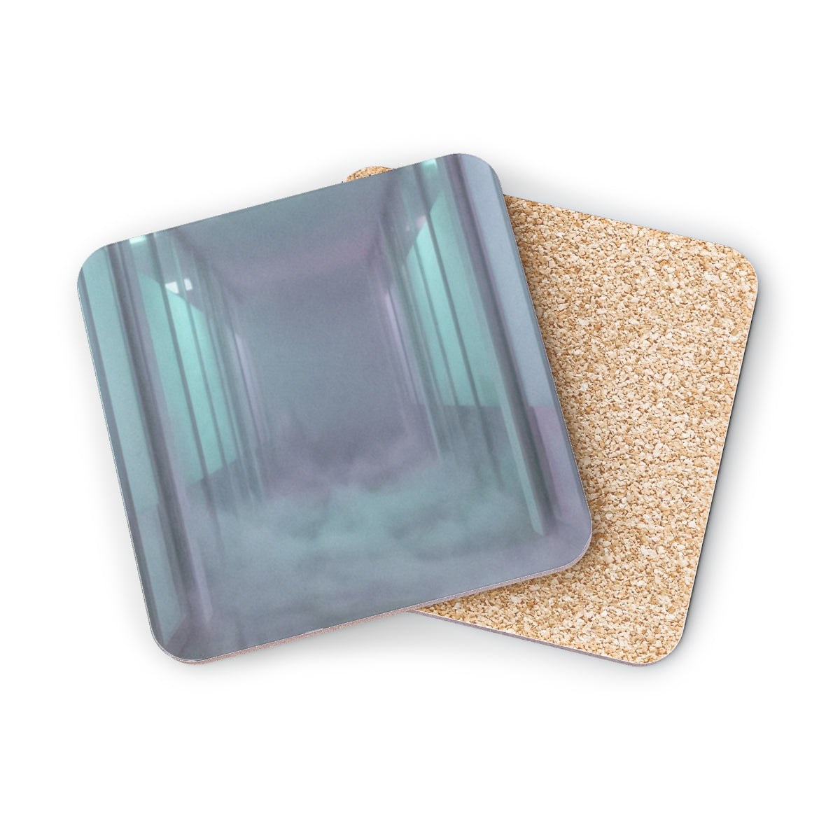 Coasters - Liminal Corridor Fog Art Print (1 & 4 pcs) |...