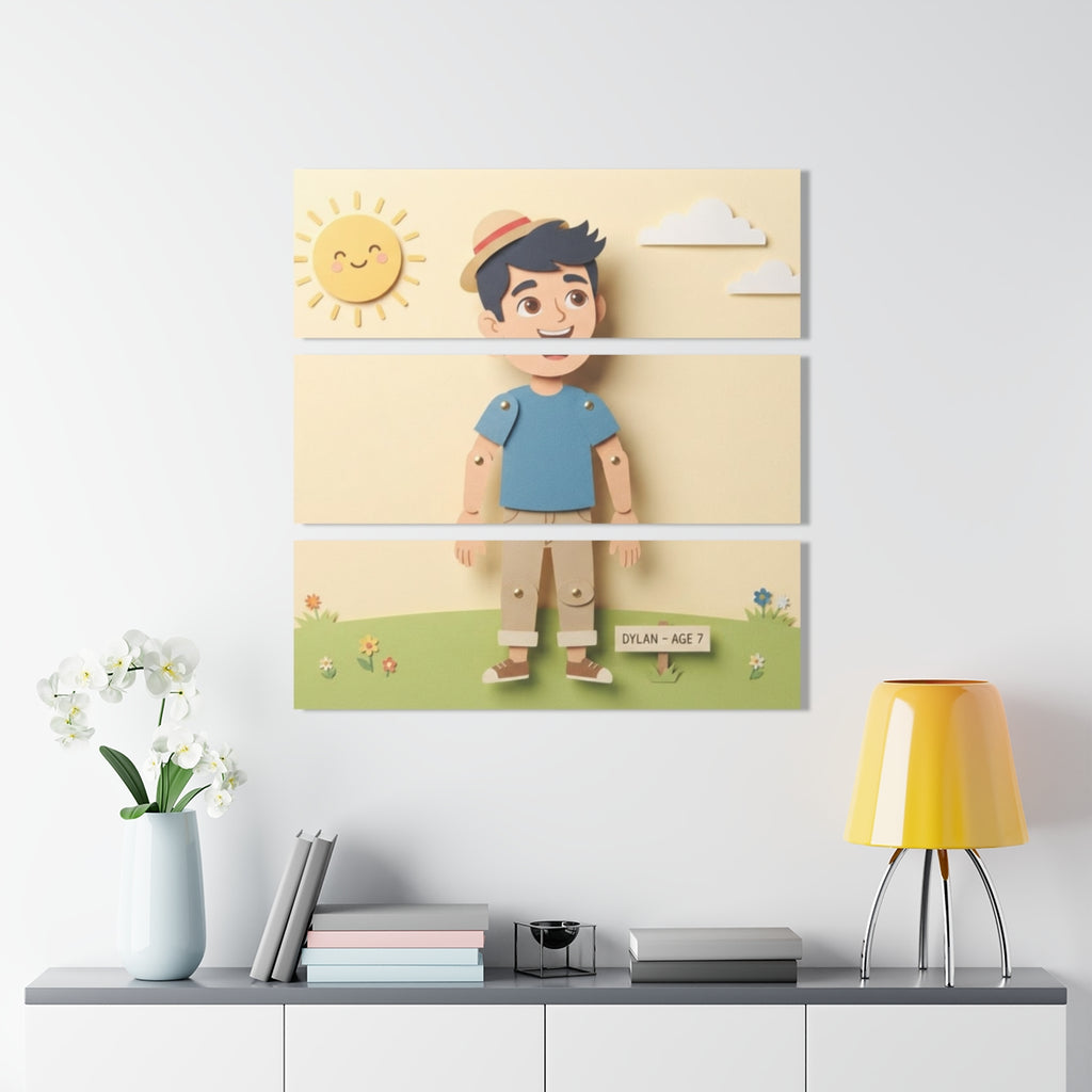Acrylic Prints Triptych - Little Adventurer — Landscape |...