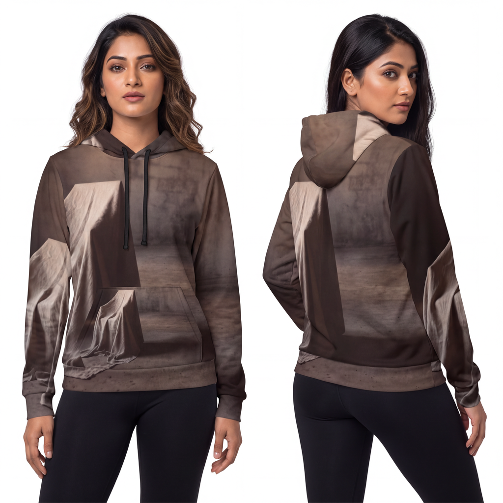 Athletic Hoodie - Draped Silence Still Life Art - Shadowed...
