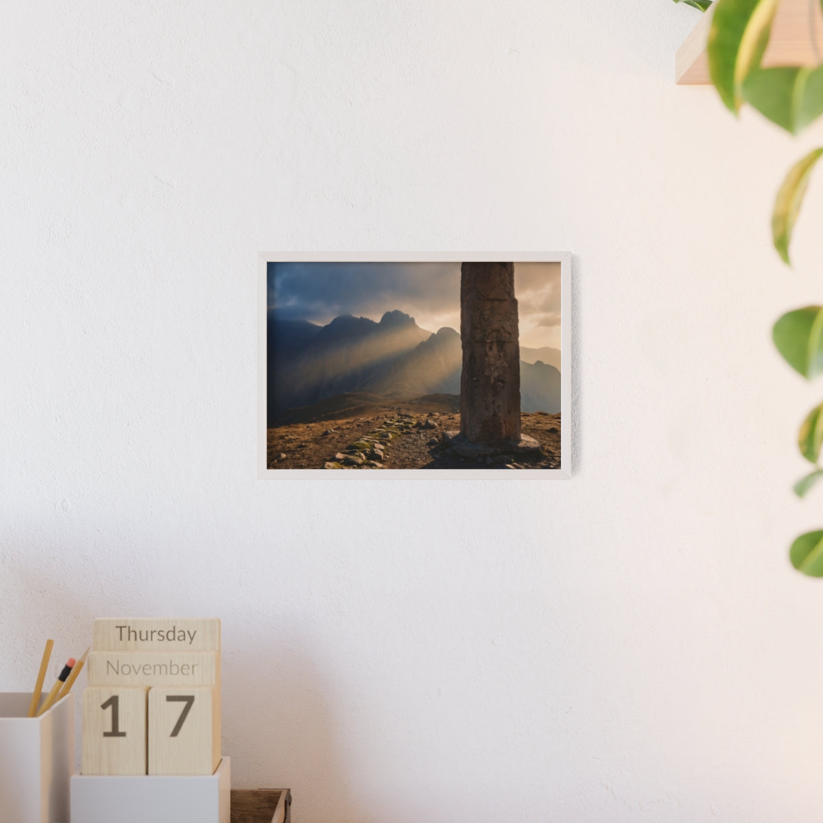 Wooden Frame Poster - Majestic Peak