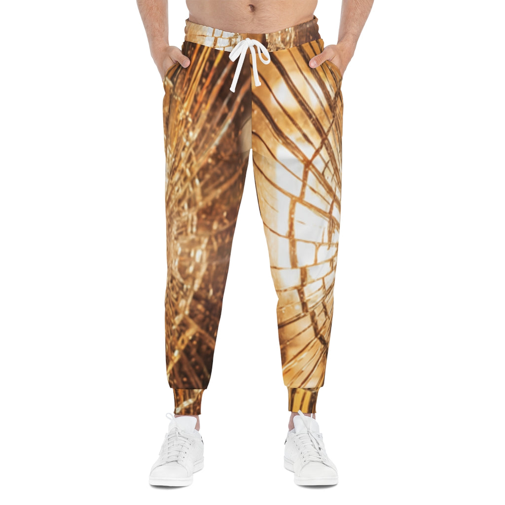 Men's Athletic Joggers - Shattered Gold Streetwear |...
