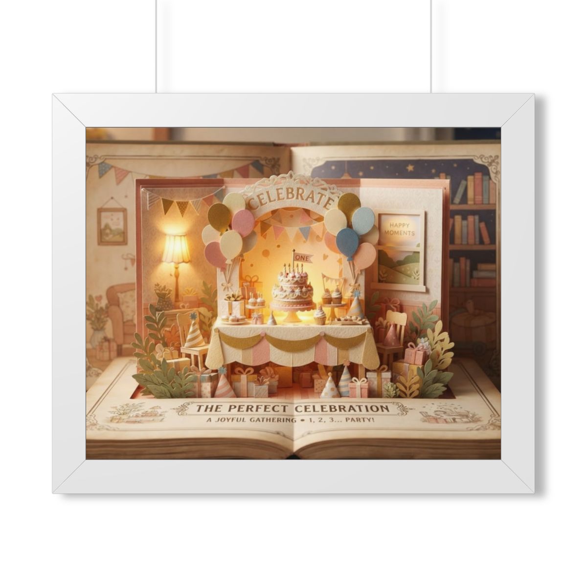 Framed Horizontal Poster - Storybook World — White (14×11......