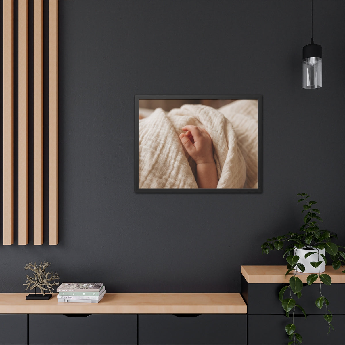 Framed Poster Wall Art - Boho Nursery — Landscape