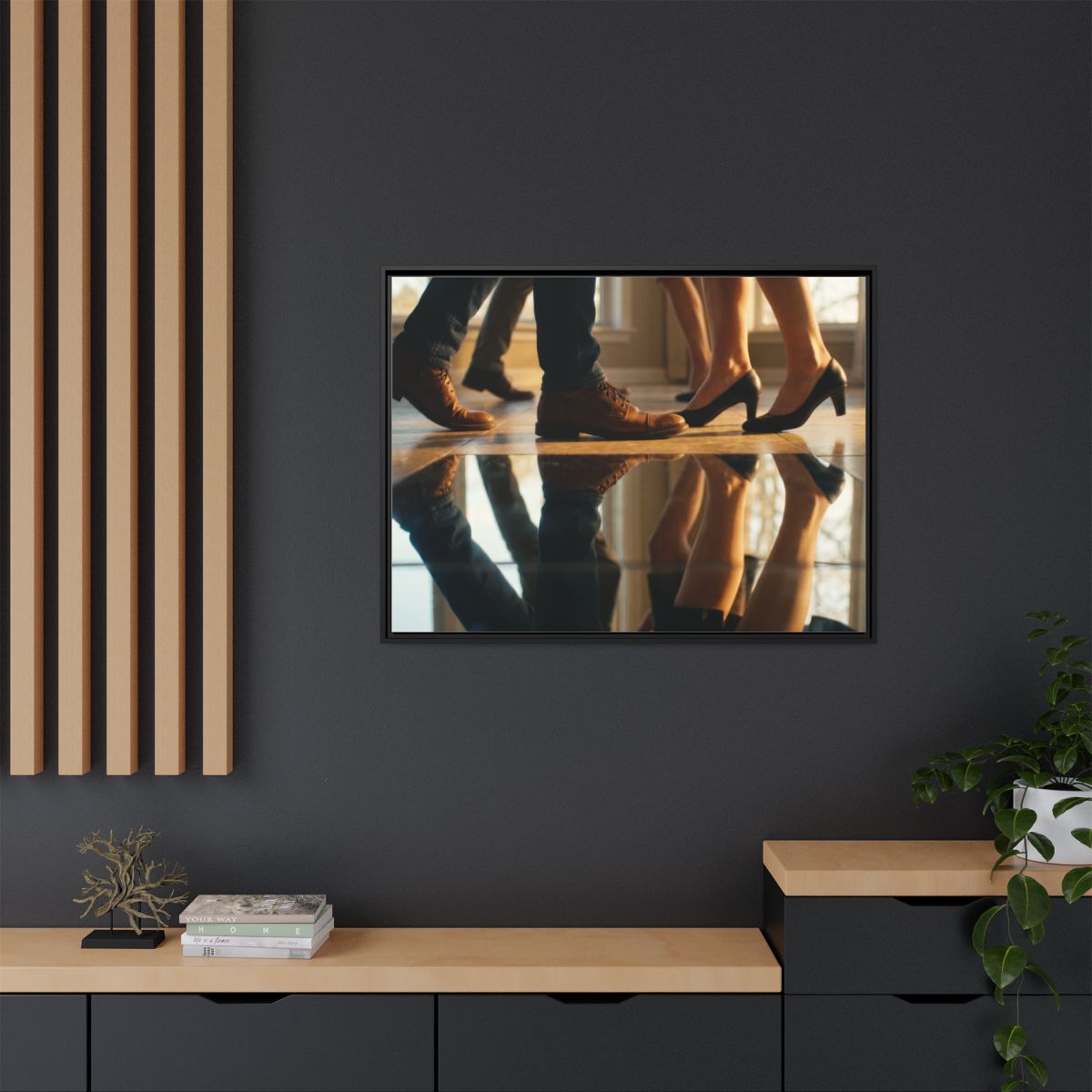 Matte Canvas, Framed - Golden Hour Reflections Cinematic Art...