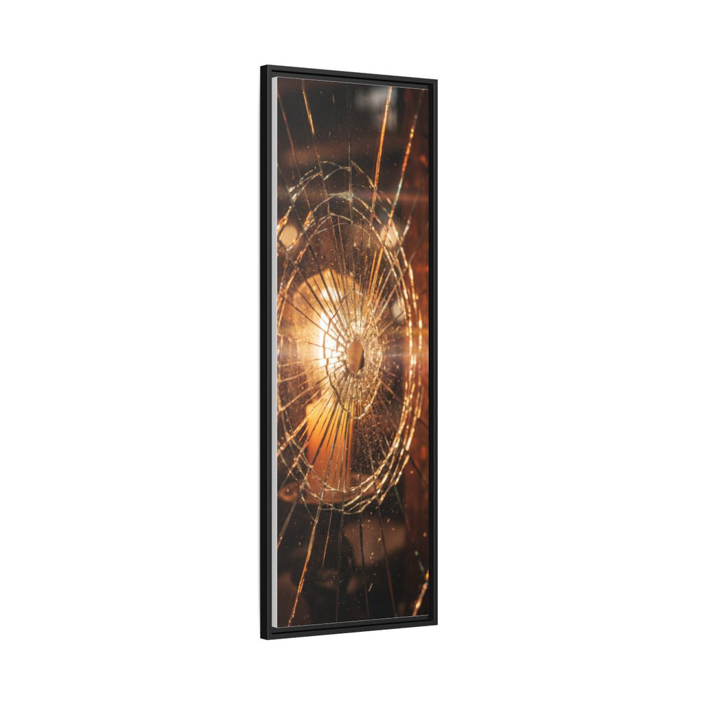 Framed Matte Canvas - Shattered Glass — Black / 1.25"