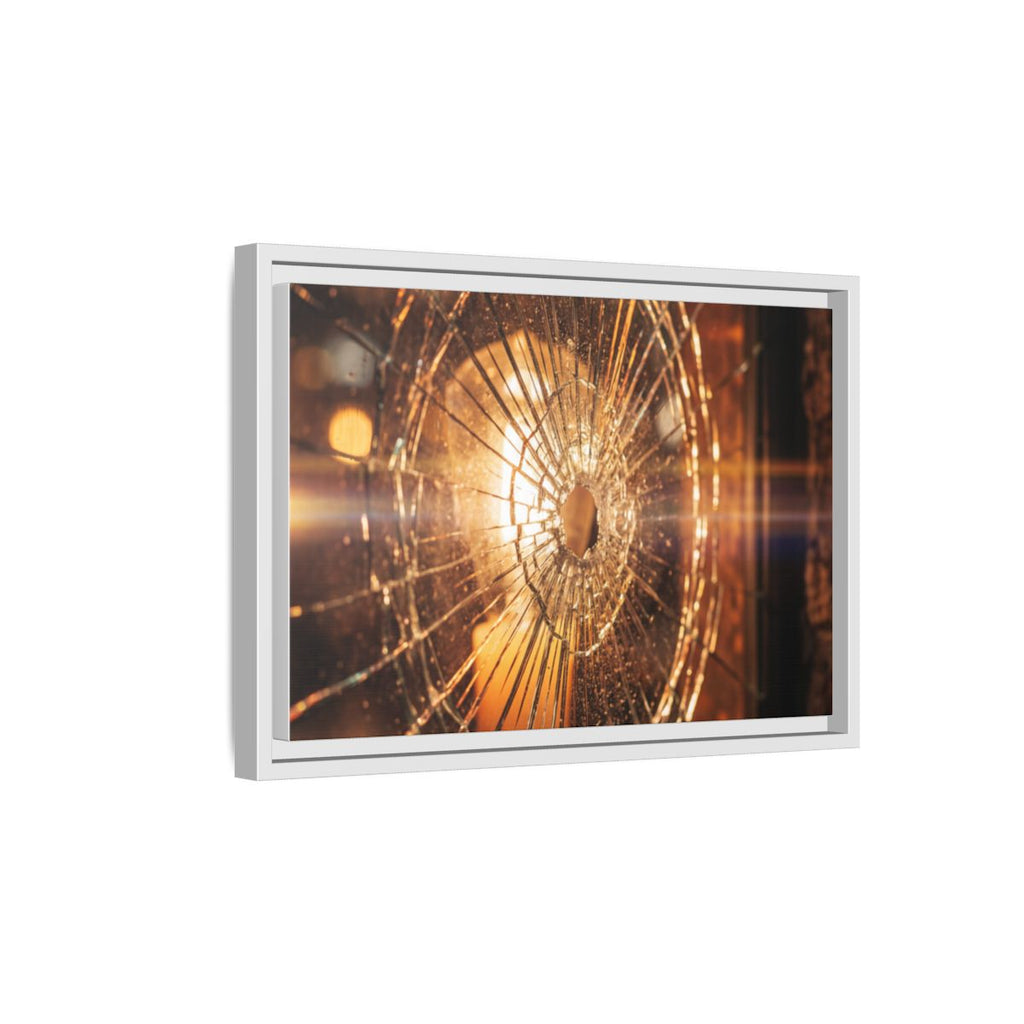 Framed Matte Canvas - Shattered Glass