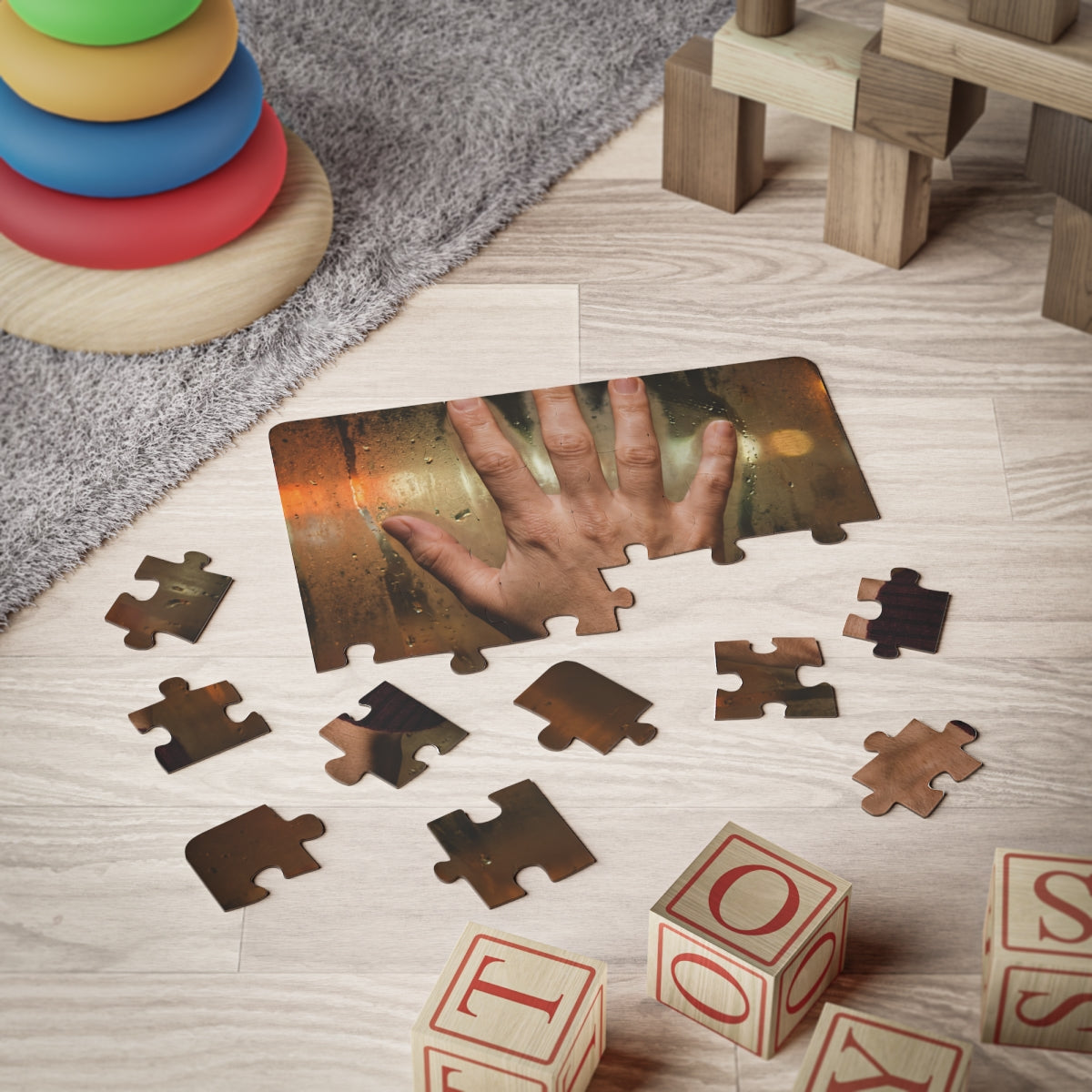 Rainy Window Kids' Puzzle with Steamy Glass