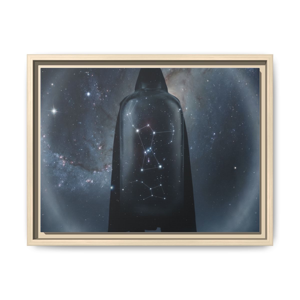 Framed Matte Canvas - Cosmic Sentinel — Natural / 1.25" (10×8, 12×9, 14×11, 16×12, 20×10, 18×12, 20×16, 24×16, 24×18, 36×12, 24×20, 32×16, 30×20, 30×24, 32×24, 48×16, 36×24, 48×24, 40×30, 60×20, 48×32, 60×30 & 60×40)