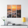 Acrylic Prints - Golden Coastal Art — Portrait